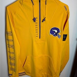 UNRL Minnesota Vikings Yellow Pullover Hoodie - Men size small